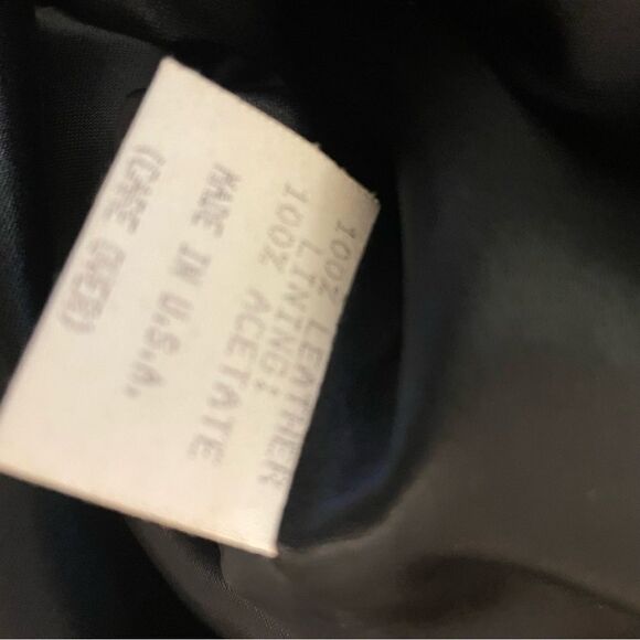 Vintage John Michael Black Leather Vest Large - Picture 6 of 6